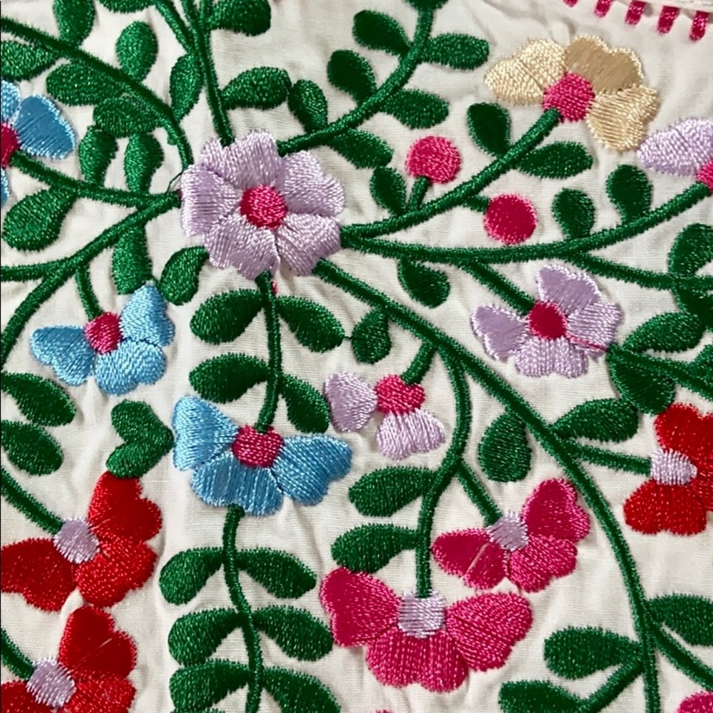 SHEIN 100% Cotton Embroidered Sleeves Top - Picture 6 of 14